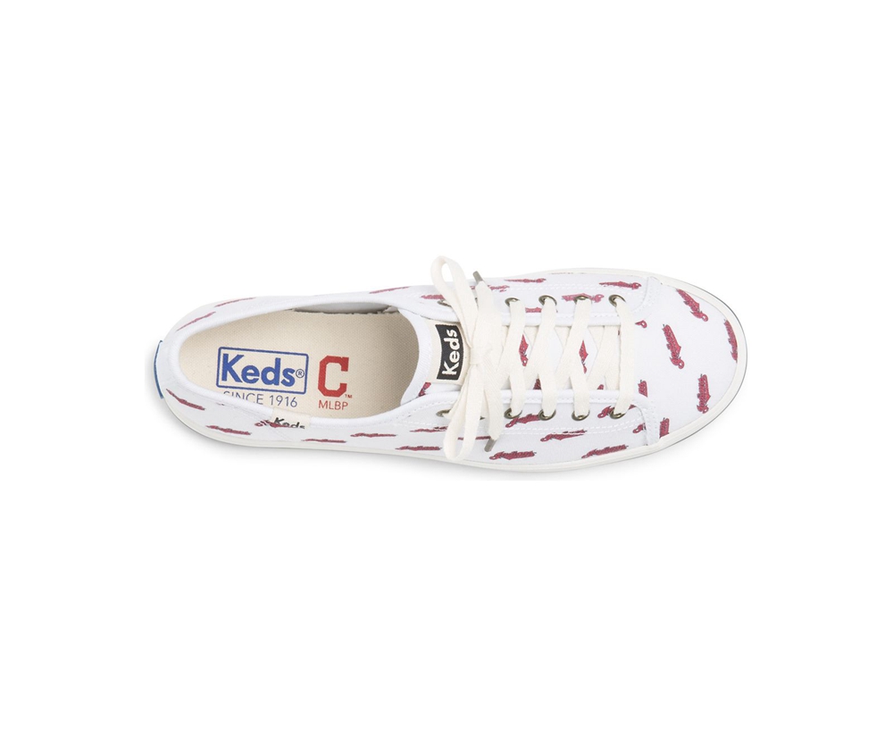 Tenis Keds Mujer Blancos/Rojos - Kickstart Mlb® - 4205-GJKRS